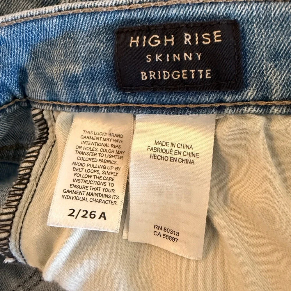 Lucky Brand Women's Bridgette High Rise Skinny Jeans Light Wash Ankle Size 2/26A